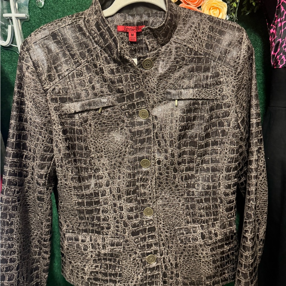 Chic Crocodile Pattern Jacket Joni B - image 1